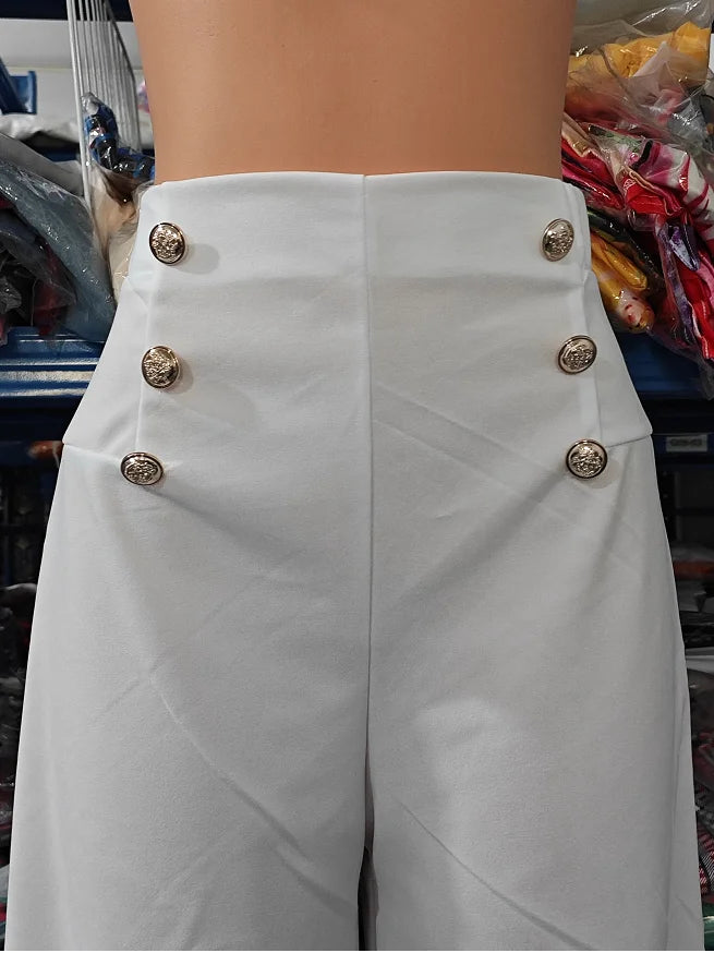 Calça Feminina Pantalona 2025 – Cintura Alta, Boca Larga e Estilo Europeu