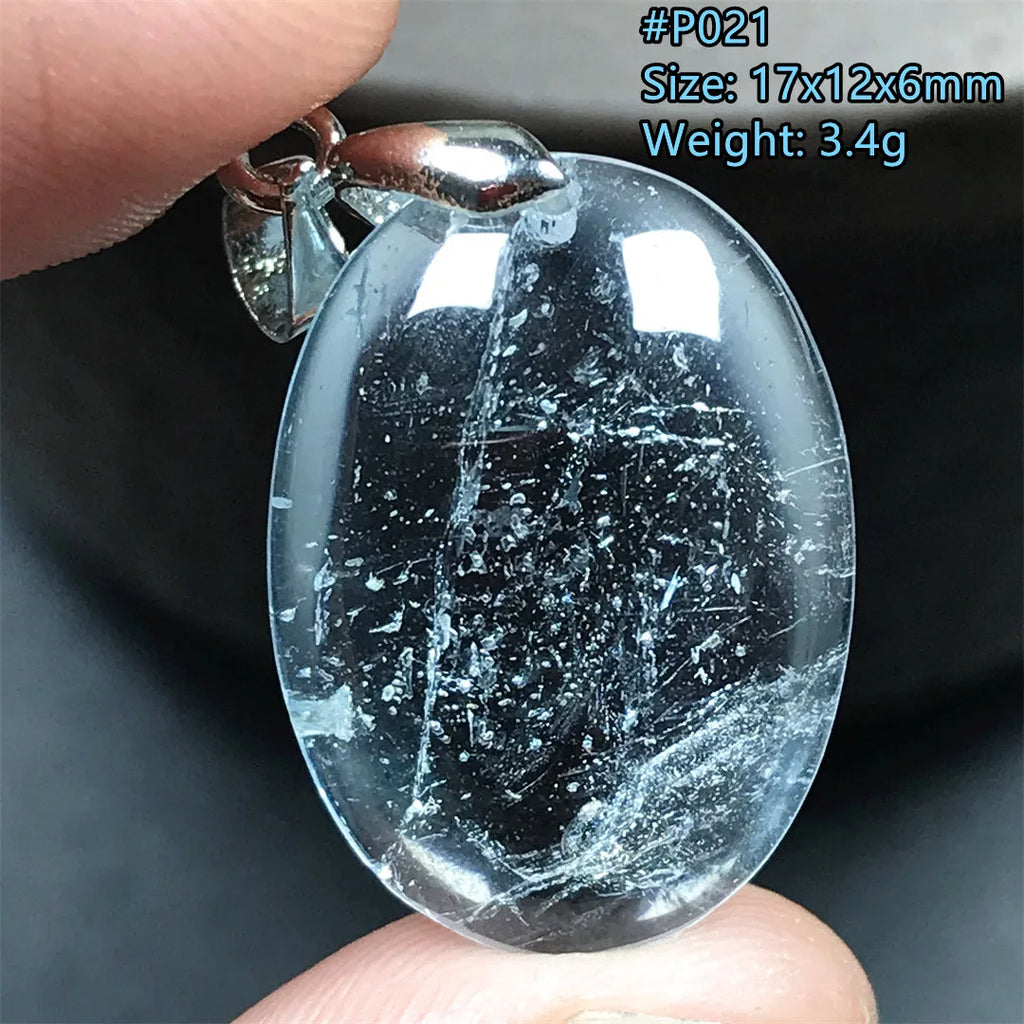 Pingente de Topázio Azul Natural – Pedra de Energia, Sorte e Amor, Joia Feminina e Masculina