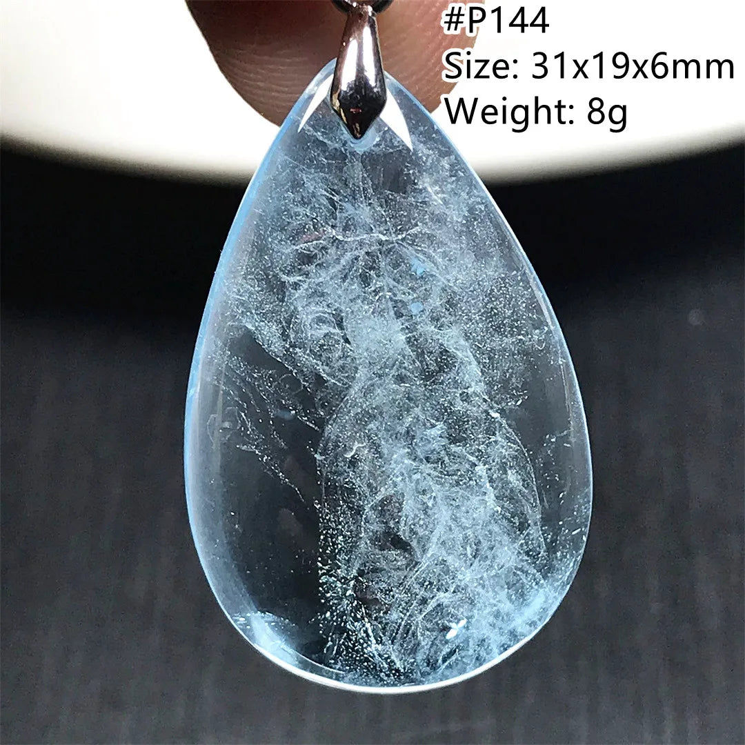 Pingente de Topázio Azul Natural – Pedra de Energia, Sorte e Amor, Joia Feminina e Masculina
